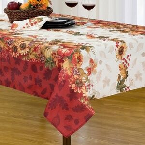 Elrene Home Fashions Swaying Leaves Fall Tablecloth – 60"x84" Oblong – NWT